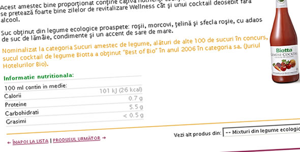 Biotta screenshot