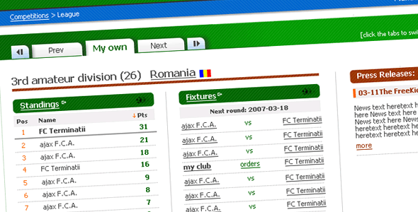 Freekick screenshot